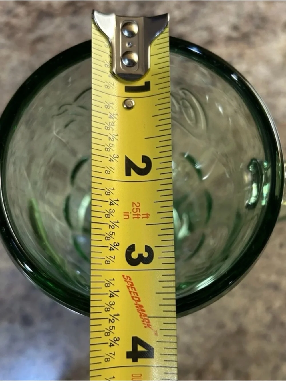 Vintage Coca Cola Glass Mug Handle Thick Heavy Green Glass Collectible Libby
